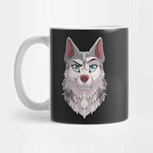 Confident / Cocky Expression Gray Husky Mug